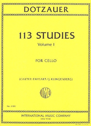 113 Studies vol.1 (nos.1 -34) for cello
