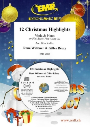 12 Christmas Highlights (+CD) f�r Viola und Klavier