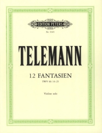 12 Fantasien TWV40:14-25 f�r Violine