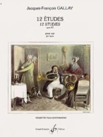 12 GRANDES ETUDES BRILLANTES OP.57 POUR COR GARCIN-MARROU, MICHEL, ED
