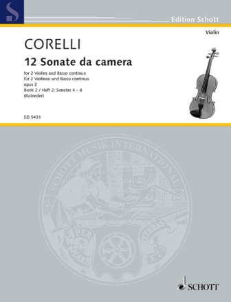 12 Kammersonaten op.2 Band 2 f�r 2 Violinen und Bc