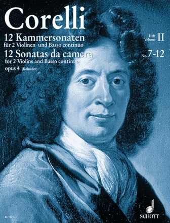 12 Kammersonaten op.4 Band 2 (7-12) f�r 2 Violinen und Bc 