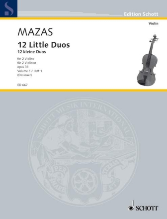 12 kleine Duos op.38 Band 1 f�r 2 Violinen Stimmen