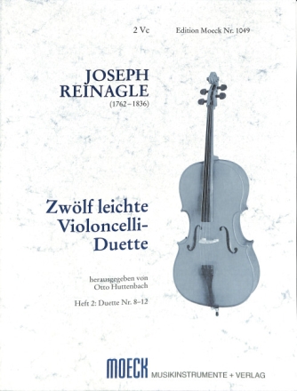 12 leichte Duette Band 2 (Nr.8-12) f�r 2 Violoncelli 2 Spielpartituren