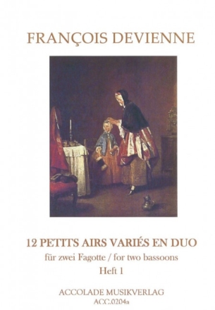 12 petits airs varies en duo Band 1 (Nr.1-6) f�r 2 Fagotte Partitur und Stimmen