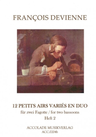 12 petits airs vari�s en duo Band 2 (Nr.7-12) f�r 2 Fagotte Partitur und Stimmen