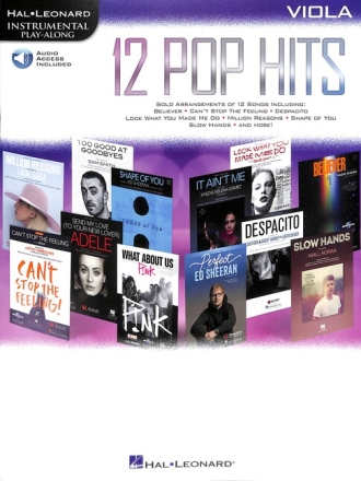 12 Pop Hits (+audio online): for viola