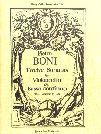 12 Sonatas vol.4 (nos.10-12) for violoncello and bc