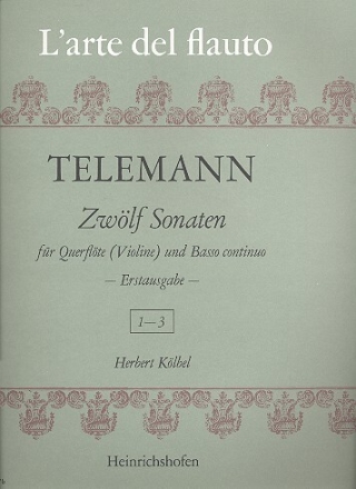 12 Sonaten Band 1 (Nr.1-3) f�r Fl�te und Bc