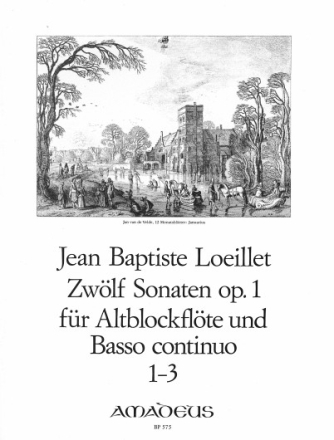 12 Sonaten op.1 Band 1 (Nr.1-3) f�r Altblockfl�te und Bc