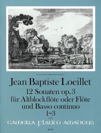 12 Sonaten op.3 Nr.1-3 Band 1 f�r Altblockfl�te (Fl�te/Oboe) und BC Morgan, Yvonne,  ed