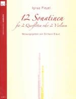 12 Sonatinen f�r 2 Querfl�ten oder 2 Violinen Spielpartitur