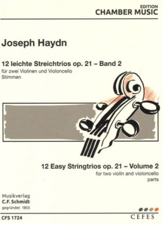 12 Streichtrios op.21 Band 2 (Nr.7-12) f�r 2 Violinen und Violoncello Stimmen