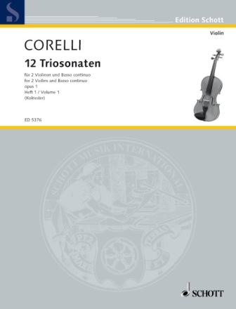 12 Triosonaten op.1 Band 1 (Nr.1-3) f�r 2 Violinen und Bc