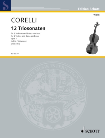 12 Triosonaten op. 1 Band 4 f�r 2 Violinen und Basso continuo, Violoncello (Viola da gamba) ad lib