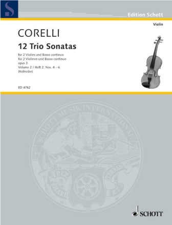 12 Triosonaten op.3 Band 2 f�r 2 Violinen und Bc