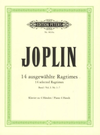 14 ausgew�hlte Ragtimes Band 1 (Nr.1-7) f�r Klavier zu 4 H�nden