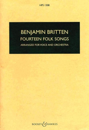 14 Folk Songs HPS 1308 f�r Gesang und Orchester Studienpartitur