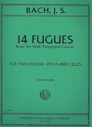 14 Fugues from the well-tempered Clavier vol.2 for string quartet parts