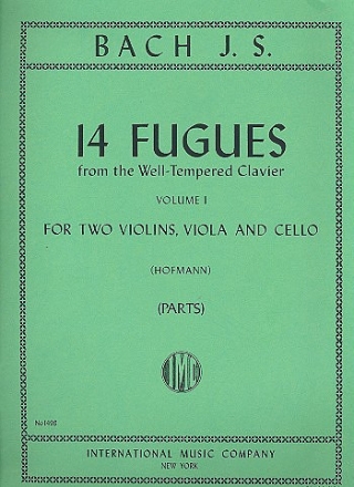 14 Fugues vol.1 (from the 'well-tempered Clavier') for string quartet parts