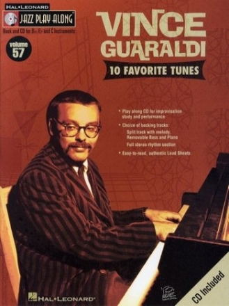 Vince Guaraldi (+CD): 10 Favorite Tunes for all instruments Jazz Playalong vol.57