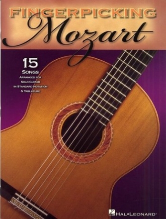 Fingerpicking Mozart for guitar in standard notation and tablature