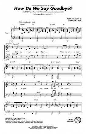 Mark Brymer, How Do We Say Goodbye? Chor CD