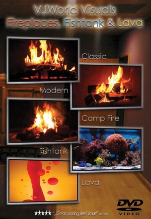 VJ World Visuals, Fireplaces, Fishtank & Lava  DVD