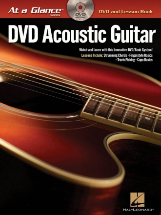 At A Glance Guitar - Acoustic Guitar Gitarre Buch + DVD