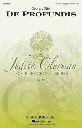 Georgia Stitt, De Profundis SATB a Cappella Chorpartitur