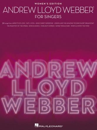 Andrew Lloyd Webber - for Singers - Women's Edition piano/vocal/guitar songbook