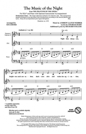Andrew Lloyd Webber_Charles Hart_Richard Stilgoe, The Music of the Nig SSA Chorpartitur