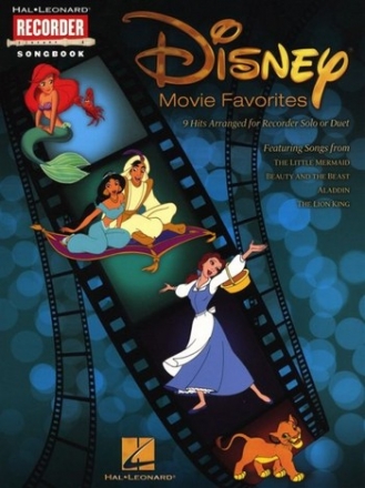 Disney Movie Favorites recorder solo or duet Songbook