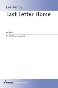 Last Letter Home Mnnerchor (TBB) a cappella Chorpartitur