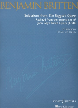 Selections from The Beggar's Opera for 1-2 voices  and piano score