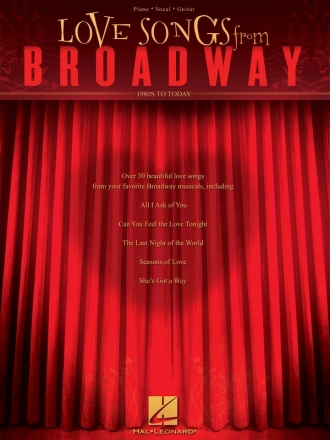 Love Songs from Broadway Piano, Vocal and Guitar Buch