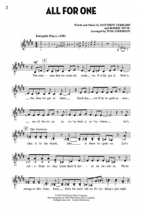 Let'S All Sing Songs From High School Musical 2 Vocal CD