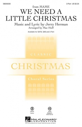 Jerry Herman, We Need a Little Christmas 2-Part Choir Chorpartitur