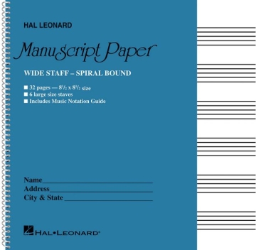 Wide Staff Wirebound Manuscript Paper Aqua Cover  Buch