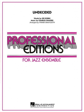 Charles Shavers_Sid Robin, Undecided Big Band Partitur + Stimmen