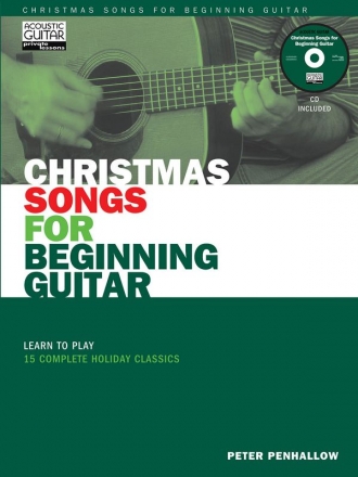 Peter Penhallow, Christmas Songs for Beginning Guitar Gitarre Buch + Online-Audio