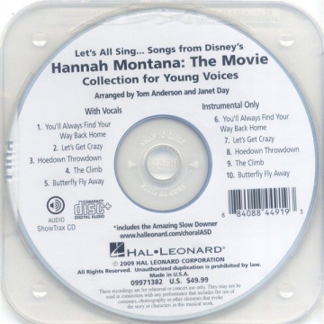 Let's All Sing Songs From Disney's Hannah Montana Vocal CD