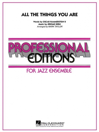 Jerome Kern_Oscar Hammerstein II, All The Things You Are Big Band Partitur + Stimmen