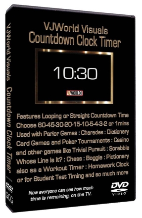 VJ World Visuals Countdown Clock Timer  DVD