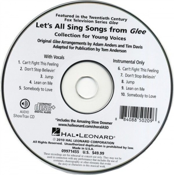 Let'S All Sing Songs From Glee CD Accompaniment CD