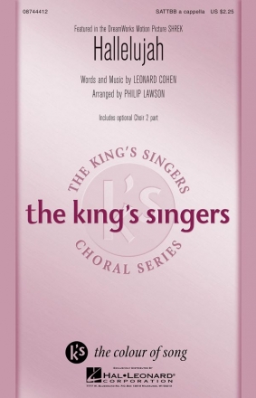 Hallelujah for mixed chorus (SATTBB) a cappella score