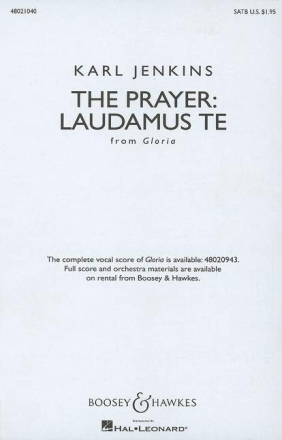 The Prayer: Laudamus te fr gemischter Chor (SATB) und Klavier Chorpartitur