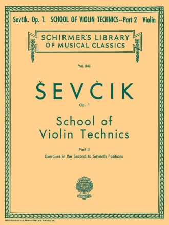School of Violin Technics, op.1 vol.2 for violin