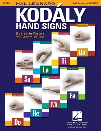 Hal Leonard Kodly Hand Signs  Poster
