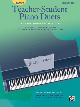 Easy Teacher-Student Piano Duets vol.1 for 5-finger piano score
